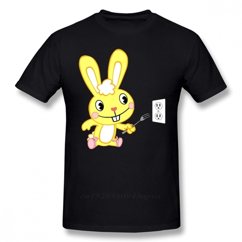 T-Shirt à manches courtes Happy Tree Friends, en coton, avec dessin animé, amusant et surdimensionné ► Photo 1/6