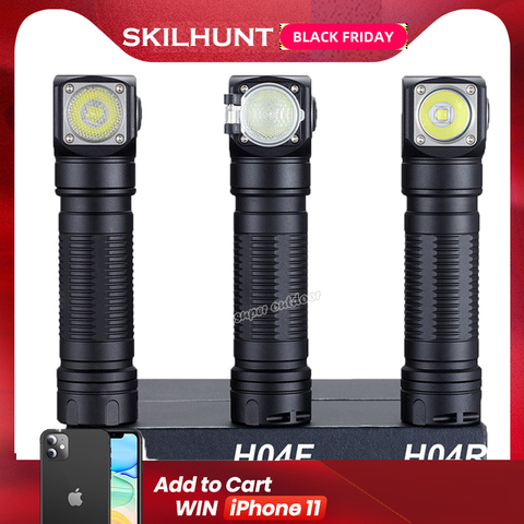 Nouveau Skilhunt H04 H04R H04F lampe de poche Led deux personnalisé UI Cree XML1200Lm lampe de poche chasse pêche Camping flashligh + bandeau ► Photo 1/6