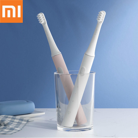 Xiaomi Mijia – brosse à dents électrique à ultrasons T100, 46g, 2 vitesses, charge USB, blanchiment, rappel de Zone de soins buccaux, Original ► Photo 1/6