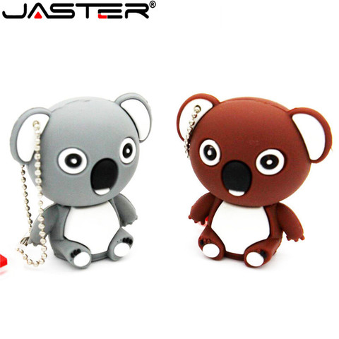 JASTER Animal koala clé usb 64GB 16GB 32GB lecteur flash stylo lecteur mignon U disque USB créatif bâton de mémoire cadeau avec porte-clés ► Photo 1/5