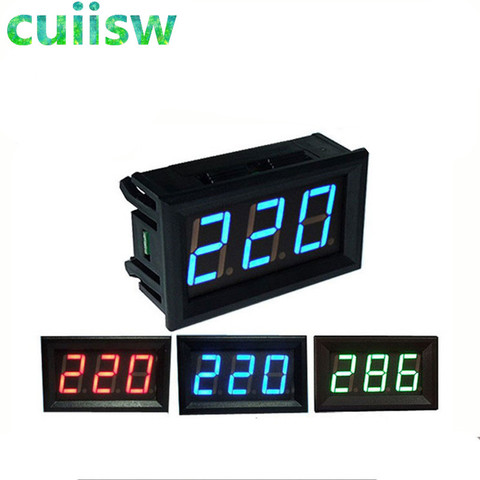 Voltmètre numérique 500 pouces, compteur de tension à 2 fils, affichage rouge vert bleu, 0.56-LED V, bricolage, 110 pouces, 30-220V ► Photo 1/6