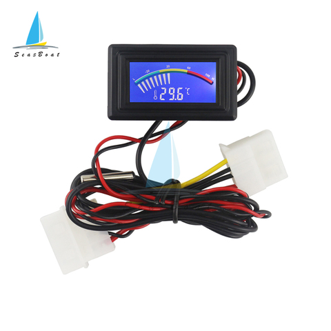 Thermomètre numérique LCD, indicateur de température de l'eau de voiture, C/F, pour étui d'ordinateur, chaudière de climatisation ► Photo 1/4