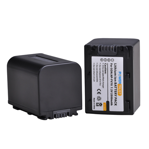 Batterie nfp FV70 pour Sony HDRCX380, 2500mAh, NP-FV70, HDR-CX190, HDR-CX200, HDR-CX210, HDR-CX220, HDR-CX230, HDR-CX260V, HDR-CX290 ► Photo 1/6