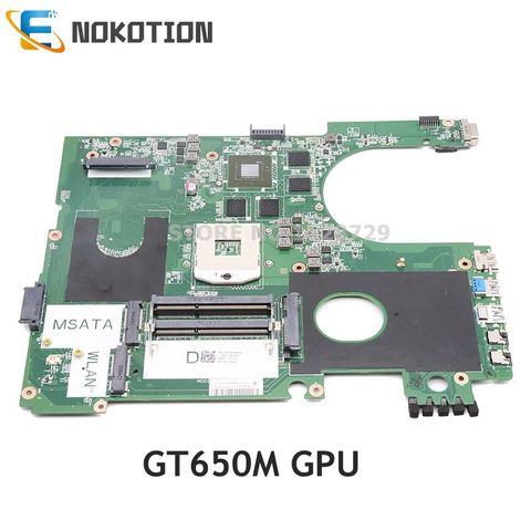 NOKOTION DA0R09MB6H1 REV H CN-072P0M 072P0M pour Dell inspiron 17R 7720 carte mère d'ordinateur portable HD4000 GT650M GPU DDR3 ► Photo 1/6