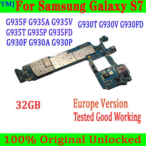 Carte mère 32 go originale débloquée pour Samsung Galaxy S7 G930F G930FD G935F G935V G935T G935FD, avec système IOS, puces complètes ► Photo 1/4