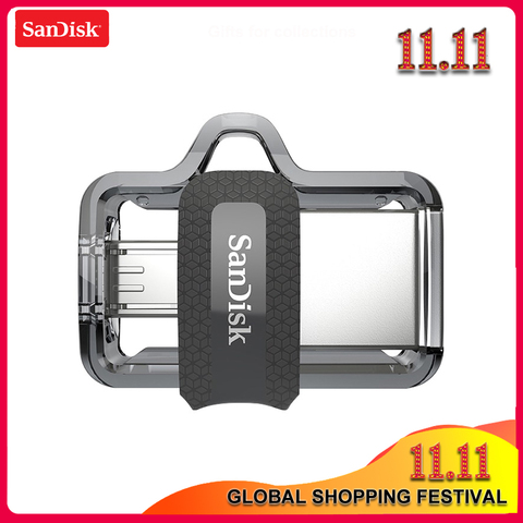 SanDisk – clé USB 128 originale, support à mémoire de 16GB 64GB 32GB 3.0 GB, lecteur Flash double OTG, SDDD3, disque U, pour téléphone ou PC ► Photo 1/6