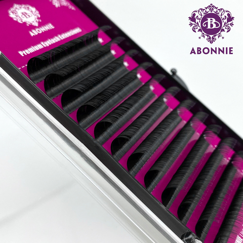 Abonnie JBCD Curl cils individuels vison noir faux cils Volume Premium cils faux Cilios 12 rangées toutes tailles 8-17mm ► Photo 1/6