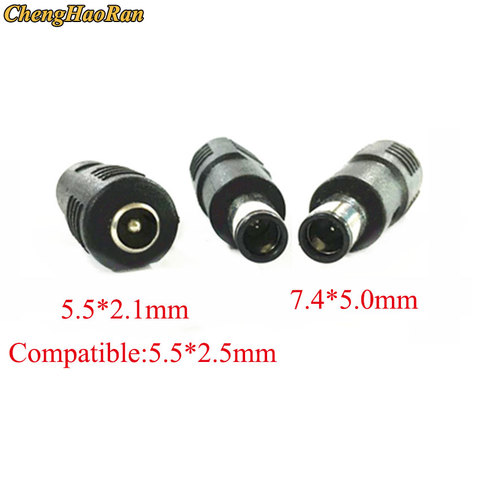 Adaptateur d'alimentation cc mâle vers 7.4x5.0mm (1/2x7.4mm à 5.0x5.5mm) femelle pour HP DELL vers Lenovo/ASUS/Toshiba .... ► Photo 1/2