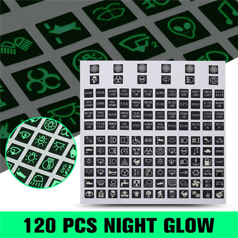 120 Sticker Rocker Switch Label Decal Circuit Panel Luminous Sticker For Car Marine Boat Truck Instrument Switches Relays Decor ► Photo 1/6