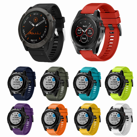 Bracelet de montre intelligente solaire, en Silicone, à dégagement rapide, pour Garmin Fenix 6s 6x pro 5 5s 945 ► Photo 1/6