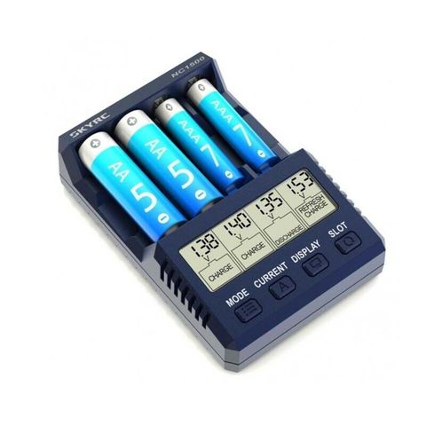 Chargeur de batterie LCD intelligent NC1500, 5V, 2,1 a, 4 emplacements pour analyseur AA/AAA, décharge et rafraîchissement NiMH ► Photo 1/5