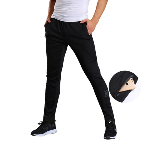 Pantalon de sport et de course pour homme, respirant, rayé, noir, pour entraînement, Fitness, Jogging, basket-ball, Tennis ► Photo 1/6