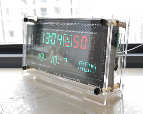 Horloge VFD haute précision 12 / 24 heures heure électronique RX8025T affichage VFD heure/minute/seconde/jour/semaine LED Uhr ► Photo 1/5