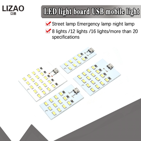 Micro lampe LED Usb 5730, panneau d'éclairage, lumière blanche d'urgence, 5730 Smd 5V 430ma ~ 470ma, lampe de bureau à monter soi-même ► Photo 1/6
