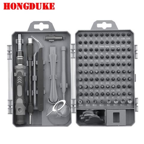 Jeu de tournevis de précision 115 en 1, Kit d'outils de réparation de précision, Torx magnétique, jeu d'embouts pour réparation téléphone, ordinateur, outils manuels ► Photo 1/6