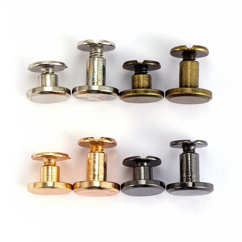 Rivets à tête Double incurvée, 20 pièces, 5mm 8mm, pour bagages, cuir, artisanat en métal, vis solide, clous, ceinture/sangle, livre, livraison directe 2022 ► Photo 1/6