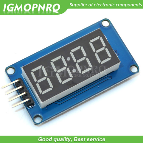 Module d'affichage LED et horloge, Tube numérique rouge TM1637, 1 pièce, 4 Bits, IGMOPNRQ ► Photo 1/2