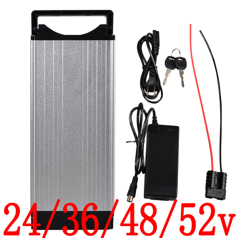 Batterie Lithium 24V, 36V, 48V, 52V, pour porte bagage de vélo électrique, avec chargeur 2a, 24v, 36V, 48V, 52V, 10ah, 13ah, 15ah, 20ah, 25ah, 30ah ► Photo 1/3