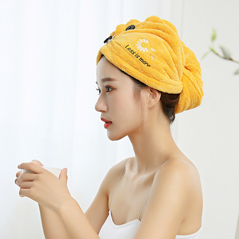 Femmes microfibre Serviette cheveux Serviette serviettes De bain pour adultes maison Terry serviettes salle De bain Serviette De Douche Turban pour sécher les cheveux ► Photo 1/6