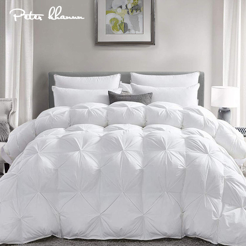 Peter Khanun-remplisseur en Duvet d'oie blanc, coque 100% coton, couette/couette à pain blanc, couvertures de luxe pour l'hiver, 015, 100% ► Photo 1/6