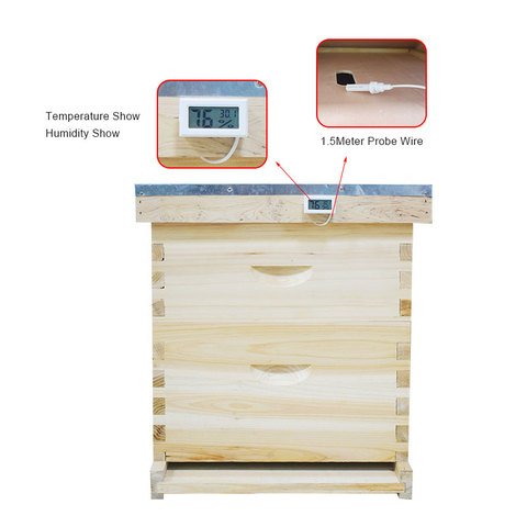 Mini thermomètre et hygromètre numérique LCD pour abeilles avec capteur de surveillance et détecteur d'humidité, pratique ► Photo 1/6