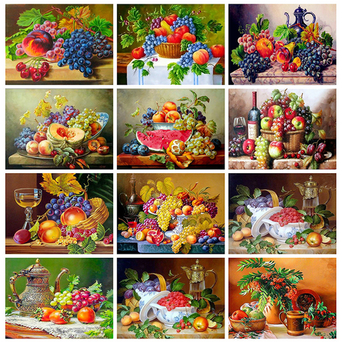 Peinture diamant thème fruits, broderie complète 5D, perles carrées, strass, décoration de cuisine, cadeau ► Photo 1/6