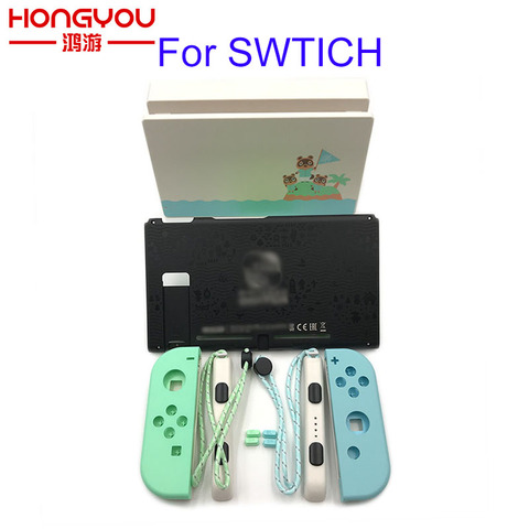 Cadre de panneau de couverture arrière de coque arrière de qualité d'origine pour Console de croisement d'animaux Nintendo Switch et boutons de boîtier Joy-con ► Photo 1/6