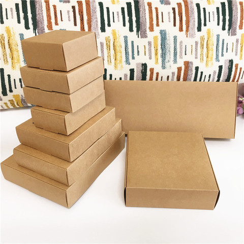 Boîte cadeau en papier Kraft pour mariage, 50 pièces, boîtes à fenêtre en PVC pour Cookies et bonbons, fournitures pour fête d'anniversaire, boîte d'emballage d'accessoires ► Photo 1/6