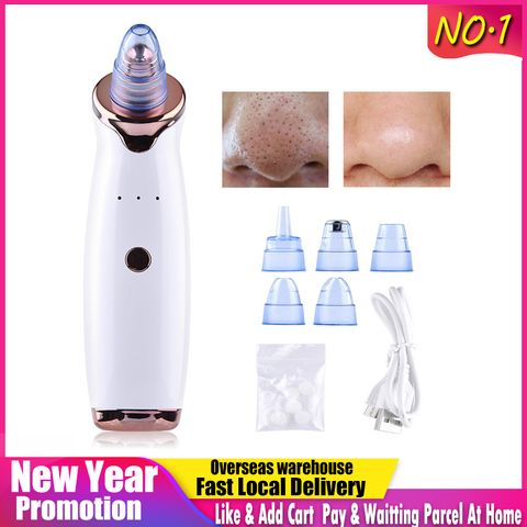 Points noirs dissolvant pores acné bouton enlèvement visage T Zone nez aspirateur aspiration visage diamant beauté peau propre huile sale ► Photo 1/6