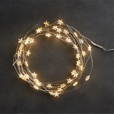 Guirlande lumineuse décorative de LED, en cuivre, à piles AA, de 4M, guirlande décorative de noël à flocons de neige pour chambre à coucher et fête ► Photo 1/6