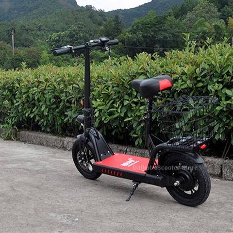 Planche à roulettes électrique pliable 400W 48V 12 pouces gamme maximale 80KM Scooter électrique avec siège pour adulte ► Photo 1/6