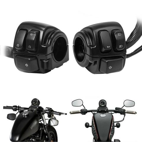 Interrupteur de commande de clignotant pour guidon de moto, noir, 1 