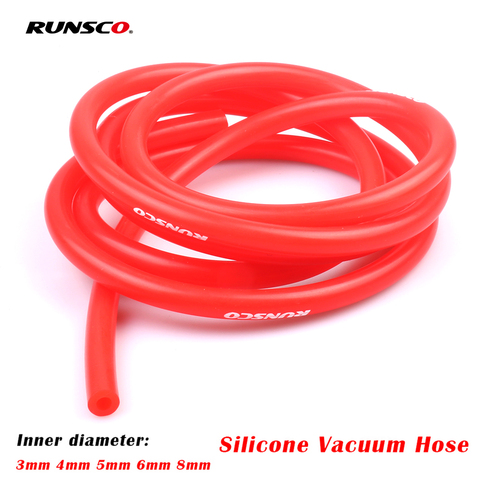 Diamètre intérieur 3mm/5mm/4mm/6mm/8mm voiture vide Silicone tuyau course ligne tuyau Tube rouge bleu noir jaune ► Photo 1/6