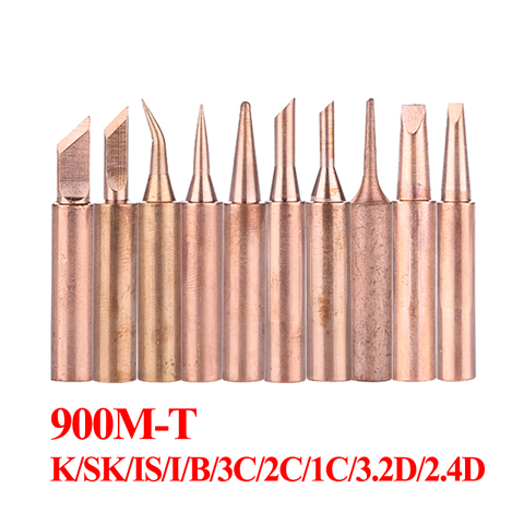 10 Pcs/lot pur cuivre soudure pointe de fer à souder peu pour 936 Station de soudure ► Photo 1/6