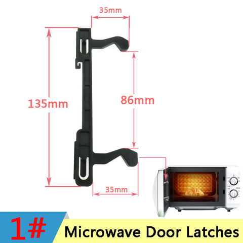 Micro-ondes crochet porte verrous pour Samsung Galanz Panasonic Midea four à micro-ondes crochet porte loquet pièces de rechange accessoires WBLMG-1 #-1 ► Photo 1/6