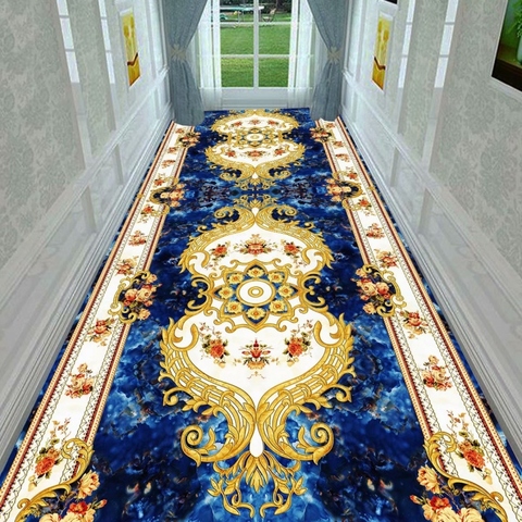 Tapis Long de Style européen, pour escaliers, couloir, nordique, pour couloir de maison, pour allée, fête, mariage, rouge ► Photo 1/6