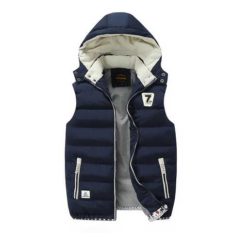 2022 hommes gilet automne hiver nouveau bas gilet décontracté gilet hommes sans manches veste chaud pardessus chapeau détachable grande taille 5XL ► Photo 1/6
