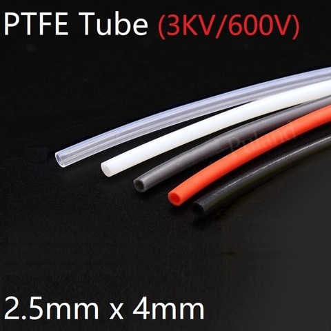 Tube en PTFE de 2.5mm x 4mm, OD F46, isolé, capillaire, protection thermique, tuyau de transmission rigide, résistance à la Corrosion, 600V ► Photo 1/6