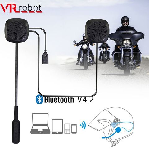 VR robot Écouteur Moto Bluetooth pour Casque, Haut-parleurs Mains Libres avec Microphone, Casque Audio sans Fil pour Motocyclette/Vélo ► Photo 1/6