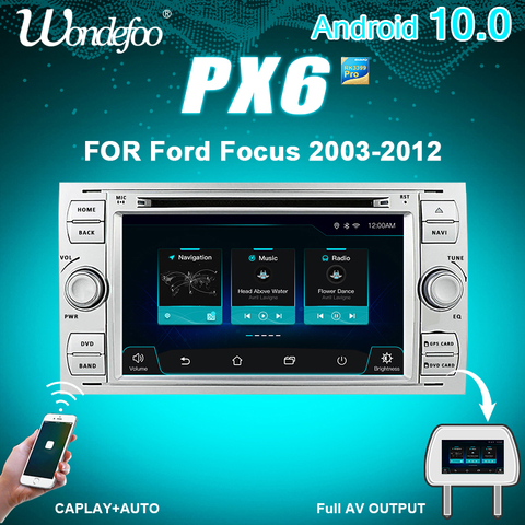 IPS DSP Android 8.0 4g Voiture DVD GPS Pour Ford Mondeo s-max Point C-MAX Galaxy Fiesta Forme fusion Connecter DVD LECTEUR PC/android 7.1 ► Photo 1/6