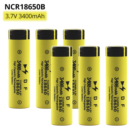 Batterie Lithium-ion Rechargeable, 3.7V, 3400mAh, pour jouets électroniques, lampe torche, NCR18650 ► Photo 1/1