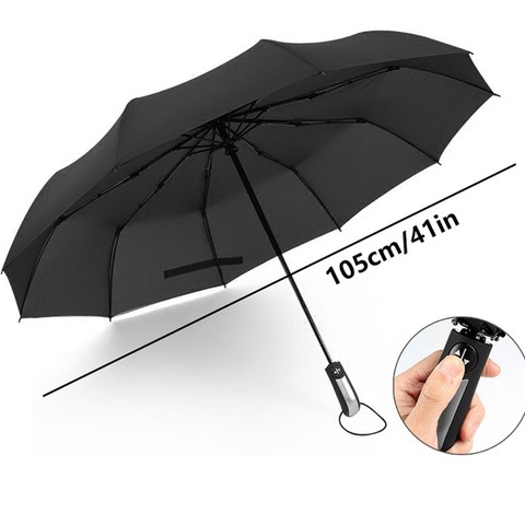Parapluie pliant automatique, résistant au vent, de luxe, grand, coupe-vent, pour femmes et hommes ► Photo 1/6