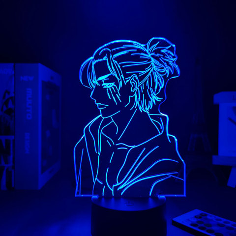 Anime Lumière Attaque sur Titan 4 Eren Yeager Décor À La Maison Lumière USB Décoration Chambre Capteur De Mouvement Lumière lampe à led luminaire Led ► Photo 1/6