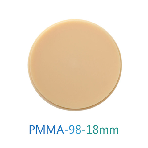 98mm coloré PMMA acrylique disques PMMA CAD CAM blocs/PMMA disque prothèse prothèse pont temporaire restaurations dentaires ► Photo 1/6