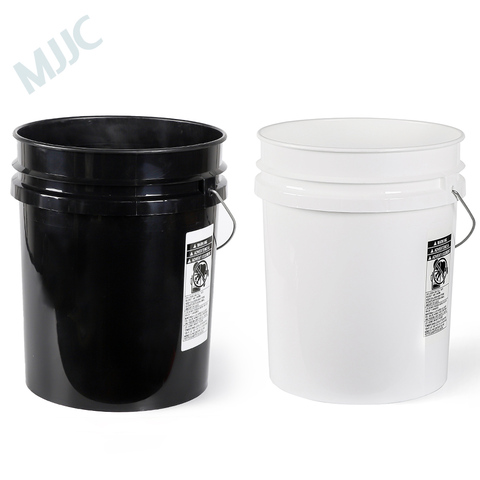 MJJC Marque avec Haute Qualité Double Seau deux seau à laver Kit chaque seau 5 gallon (20L) un noir et un blanc ► Photo 1/5