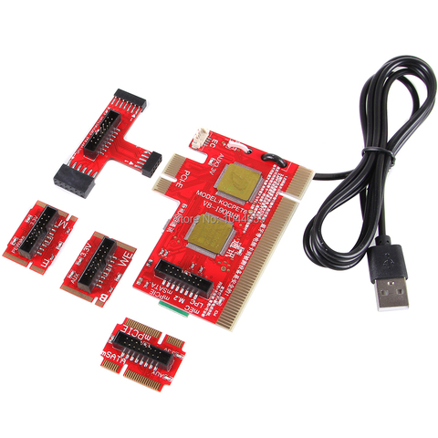 Carte de testeur d'affichage à cristaux liquides d'analyseur d'ordinateur de Diagnostic de carte mère de PCI/PCIE/MiniPCIE/LPC/EC multifonctionnel pour le bureau d'ordinateur portable de PC ► Photo 1/1