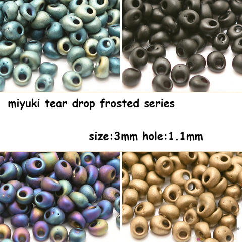 Japon Miyuki perles de cristal Ma gouttes 3mm 5 couleurs givré série à la main bricolage perles en vrac 13g ► Photo 1/6