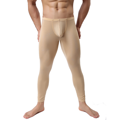 Legging Sexy pour homme, nouvelle collection, pantalon Ultra fin et soyeux, sous-vêtement thermique, Cool, S M, L, XL ► Photo 1/6