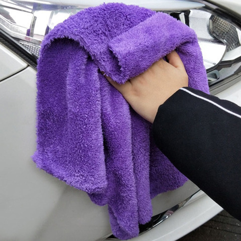 40X40CM Super absorbant voiture soin lavage chiffon de nettoyage microfibre serviette Ultra doux voiture polissage peluche lavage séchage serviette ► Photo 1/6