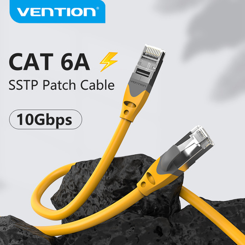 Vention Câble Ethernet CAT6A 10gbps RJ 45 Câble Réseau Lan RJ45 Cordon De Raccordement pour PS4 PC Portable PS 4 Routeur CHAT 6A Câble Ethernet ► Photo 1/1